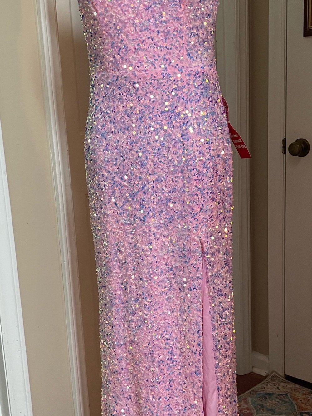 B. Smart Pink Sequin Party Dress